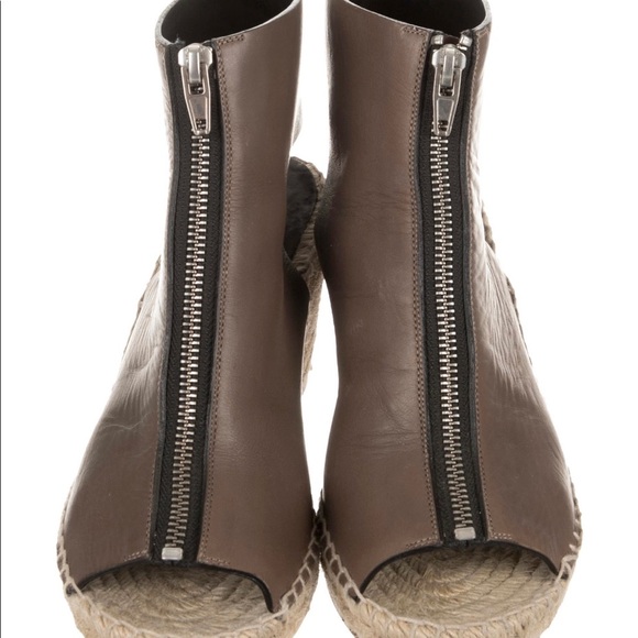 Celine Leather Espadrille Wedges Size 8 IT 38 - Picture 3 of 4